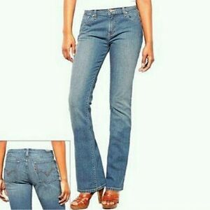 🌞 Host Pick Levi Strauss & Co 515 high-waisted boot cut blue denim jeans 10P